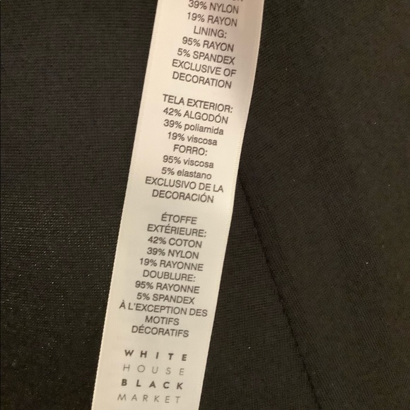 WHBM NWT Cap Sleeve Lace Mock Neck Tie Back Top - Picture 4 of 6